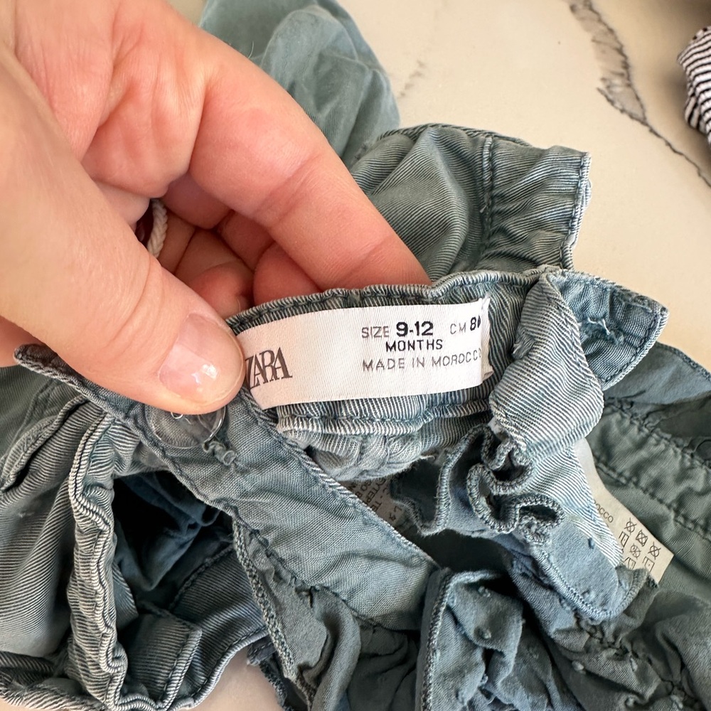Zara Ruffled Twill Overall - Picture 2 of 6